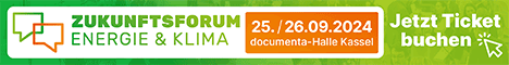 Zukunftsforum Energie & Klima, 25./26.09.2024, documenta-Halle Kassel, Jetzt Ticket buchen